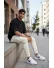 Pantaloni de trening bej 6622 14-3.1